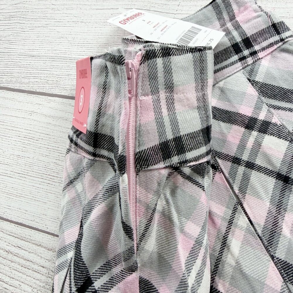 Gymboree Girls Plaid Skirt Pink Gray Black Pleated School Skirt NWT 3T - Picture 4 of 4